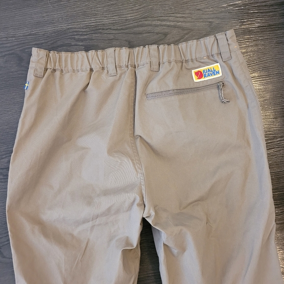 Fjallraven Vardag Trousers Men's Size 36 Suede Brown Outdoors Hiking Biking Pant - Picture 6 of 10